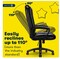 Home Office Chair, Ergonomic High Back Cushion Lumbar Back Support, Computer Desk Chair, Adjustable Executive Leather Chair with Arms (Black)